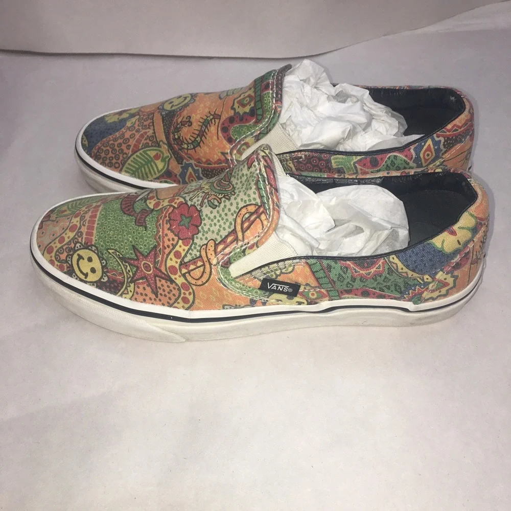 Vans Van Doren Multi Aborigi Skateboard Sneakers Mermaids Nautical Sz. M8, W9.5